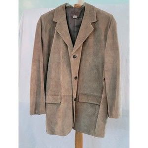 Pendleton Leather Jacket 2XL Men Tan  Suede Sport Coat Blazer Hybird
